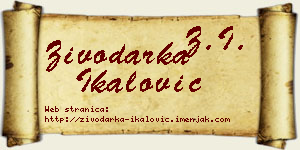 Živodarka Ikalović vizit kartica